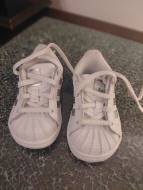 Adidas Kids' White Classic Shell-Toe Sneakers